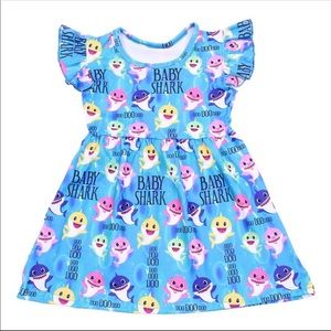 baby shark twirl dress